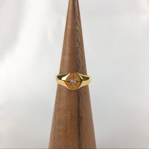 18k gold plated stainless steel ring